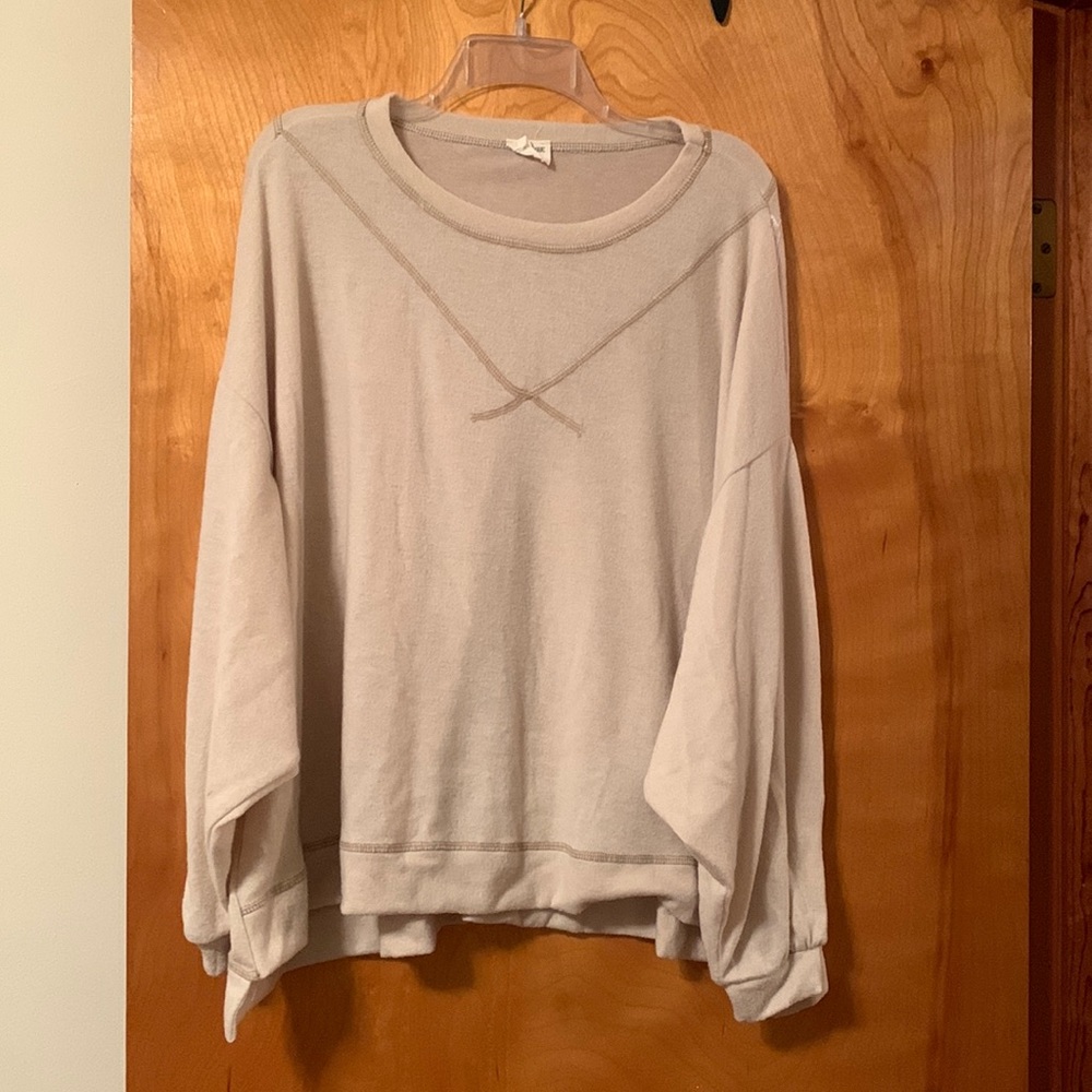 Oversized cream top